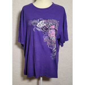 Sturgis Motorcycle Black Hills Rally‎ Purple 2016 T-Shirt 76th Anniversary 0690